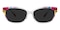 Tabitha Multicolor/Crystal Rectangle TR90 Sunglasses