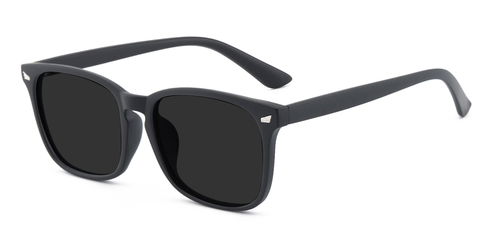 Clarence Black Rectangle TR90 Sunglasses