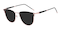 Huntsville Black/Rose Gold Classic Wayframe Metal Sunglasses