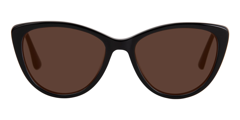 Octavia Black Cat Eye Acetate Sunglasses