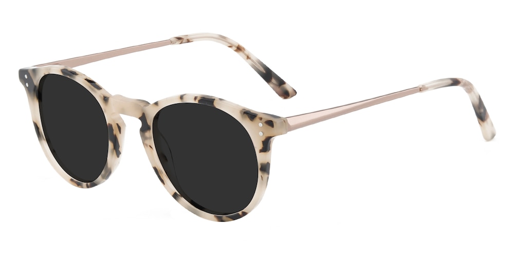 Barstow Petal Tortoise/Golden Round Metal Sunglasses