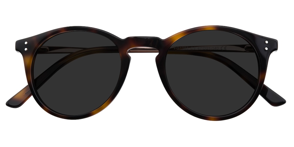Barstow Tortoise/Golden Round Metal Sunglasses