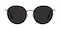 Rockford Black/Golden Round Acetate Sunglasses