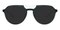 Alexandria Green/White Aviator TR90 Sunglasses