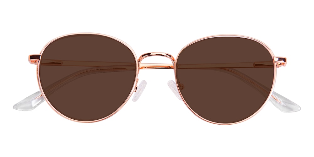 Elva Crystal/Golden Oval Acetate Sunglasses