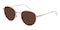Elva Crystal/Golden Oval Acetate Sunglasses