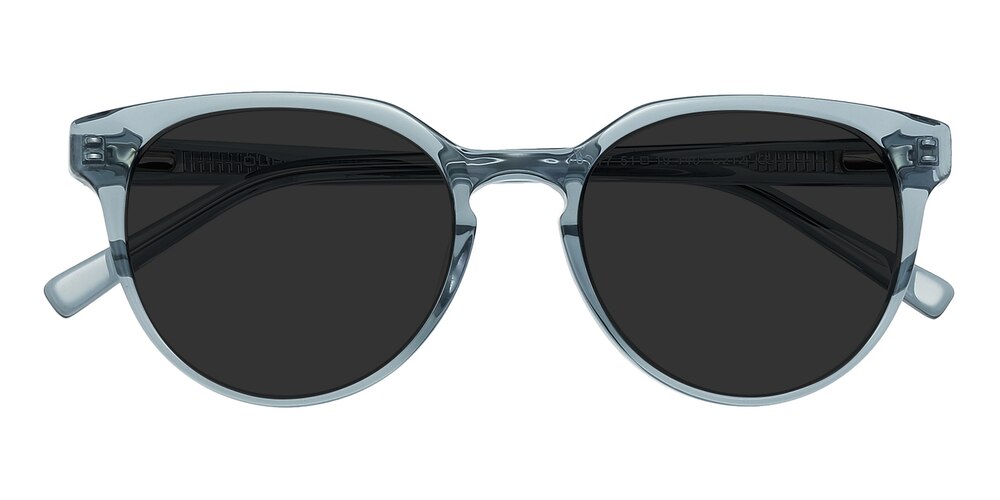 Seattle Gray Round Acetate Sunglasses