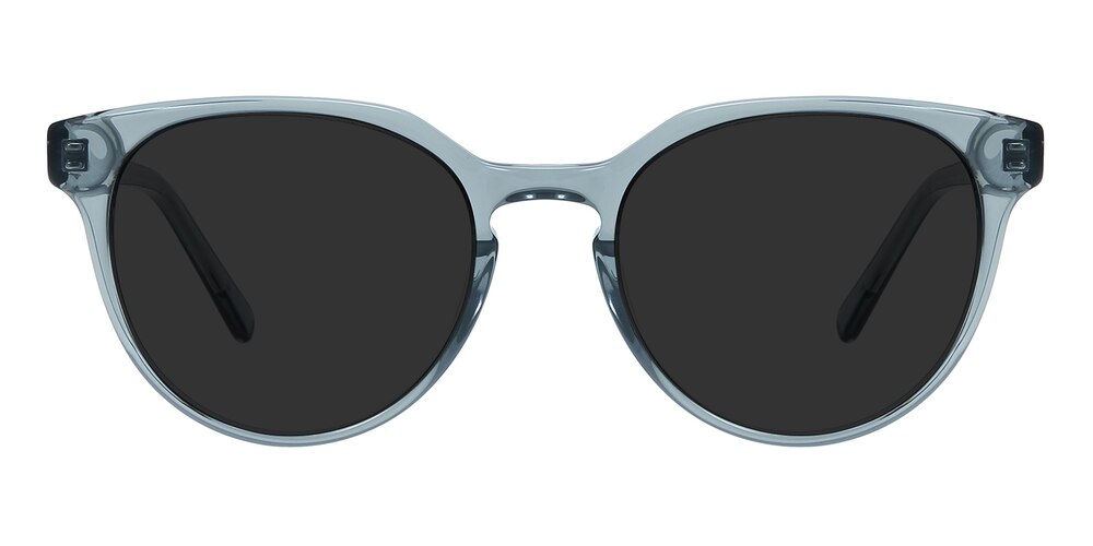 Seattle Gray Round Acetate Sunglasses