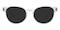 Herndon Crystal Oval Acetate Sunglasses