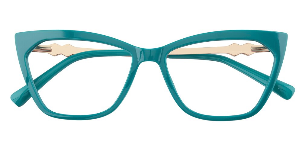 Madeline Green Cat Eye TR90 Eyeglasses