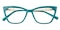 Madeline Green Cat Eye TR90 Eyeglasses