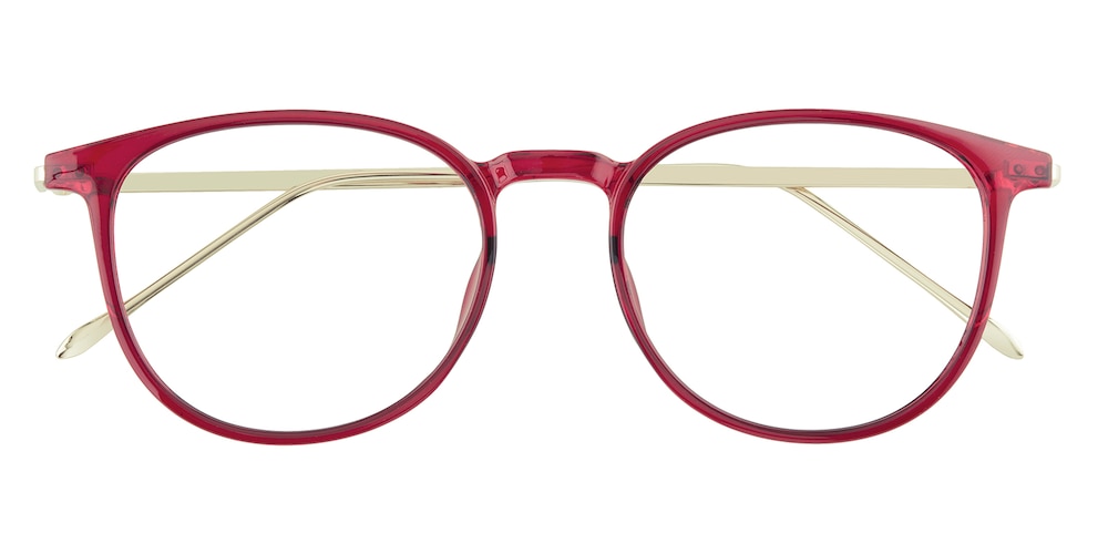 Nancy Red/Golden Oval TR90 Eyeglasses