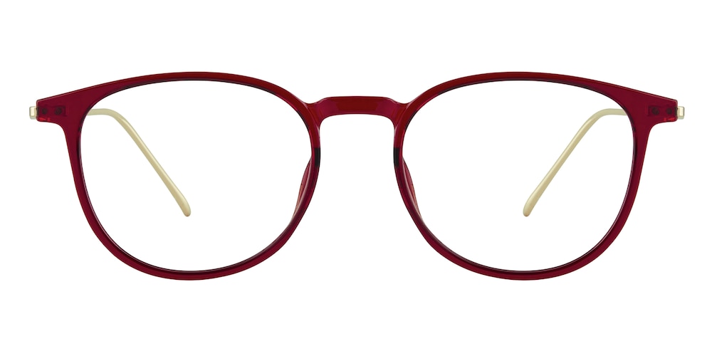 Nancy Red/Golden Oval TR90 Eyeglasses