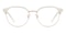 Pittsfield White/Rose Gold Polygon Acetate Eyeglasses