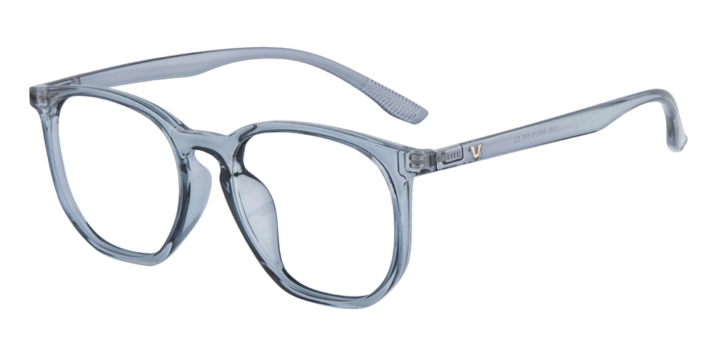 Lafayette Grayish Blue Polygon TR90 Eyeglasses