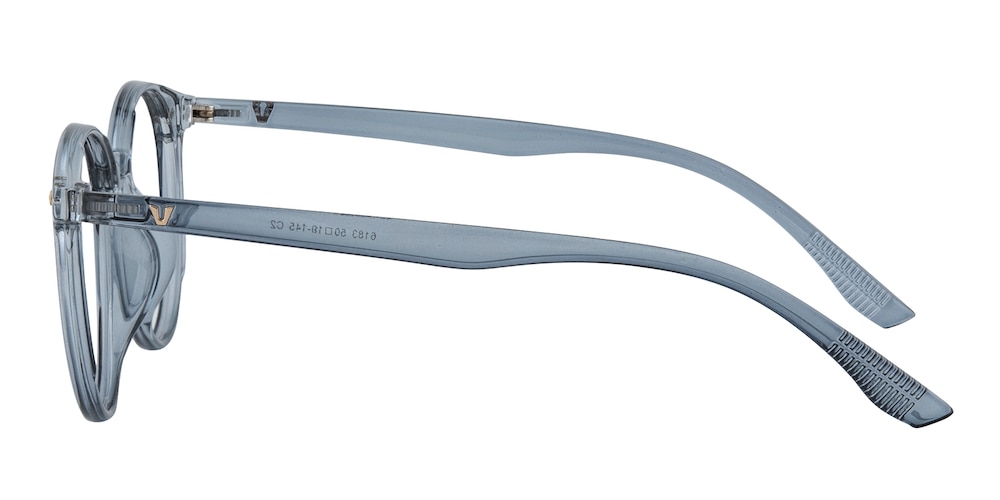 Houma Grayish Blue Round TR90 Eyeglasses