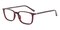 Rockville Burgundy Rectangle TR90 Eyeglasses