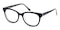 Capricorn Black Oval Acetate Eyeglasses