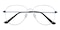Manhattan Silver/Blue Aviator Titanium Eyeglasses