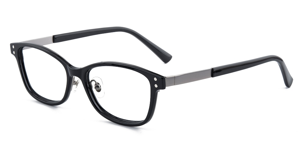 Bernice Black Oval TR90 Eyeglasses