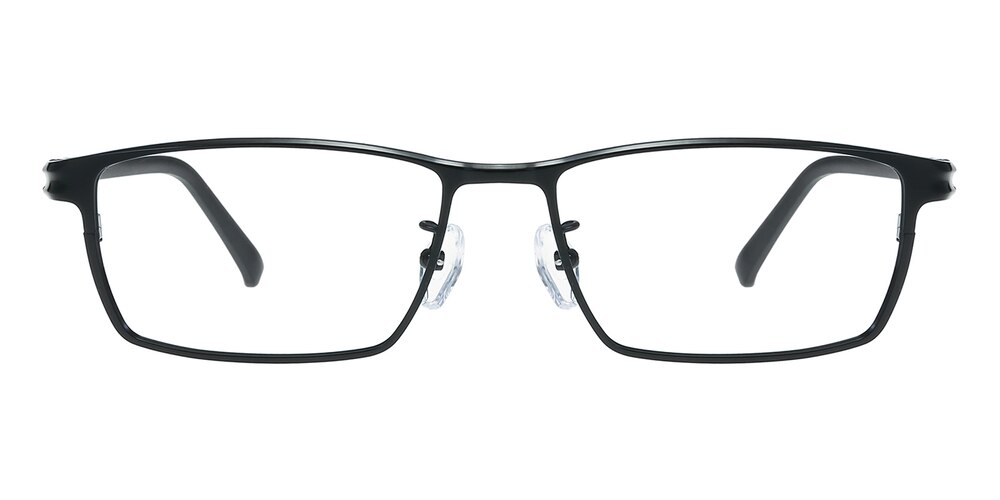 Blake Black Rectangle Titanium Eyeglasses