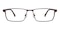 Blake Brown Rectangle Titanium Eyeglasses
