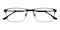 Clark Black/Gunmetal Rectangle Titanium Eyeglasses
