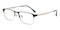 Clark Black/Golden Rectangle Titanium Eyeglasses