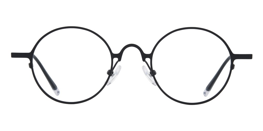 Alton Black Round Titanium Eyeglasses