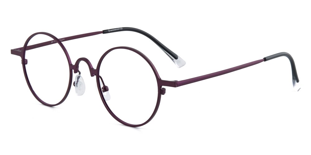 Alton Purple Round Titanium Eyeglasses