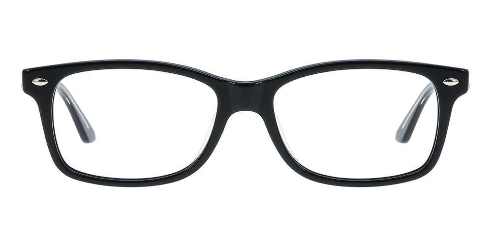 Gary Black Rectangle Acetate Eyeglasses