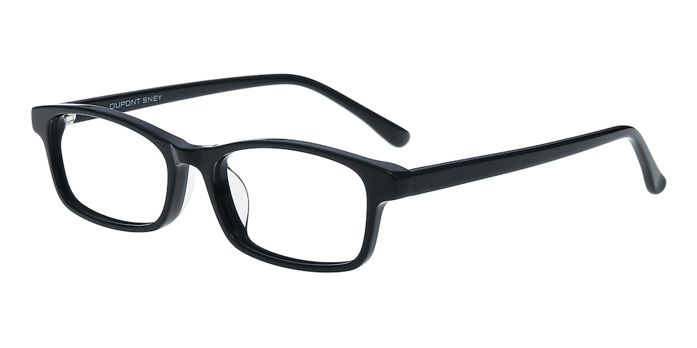Creston Black Rectangle Acetate Eyeglasses
