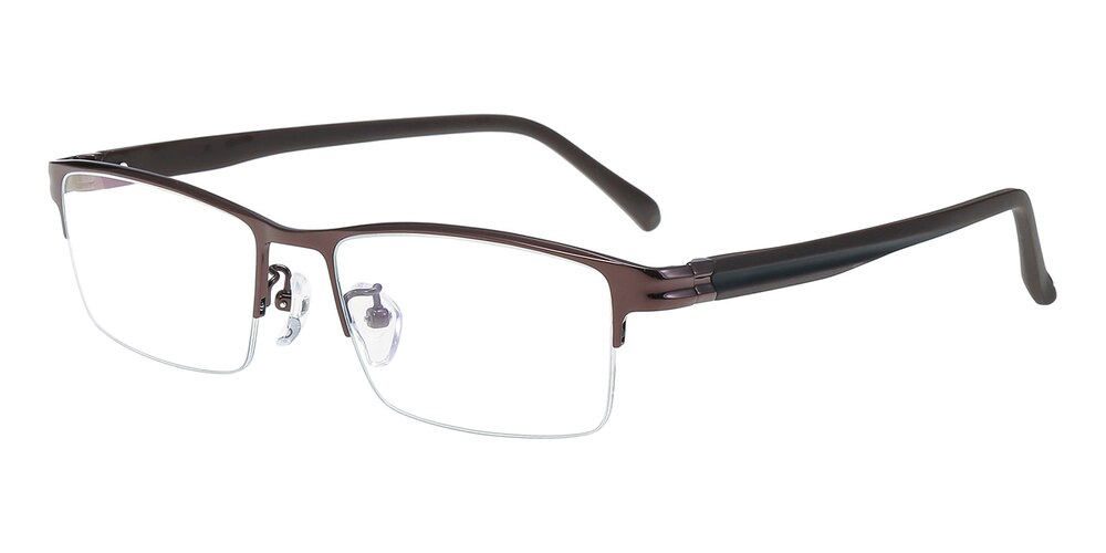 Charles Brown Rectangle Titanium Eyeglasses