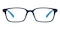 Orlando Blue Rectangle TR90 Eyeglasses