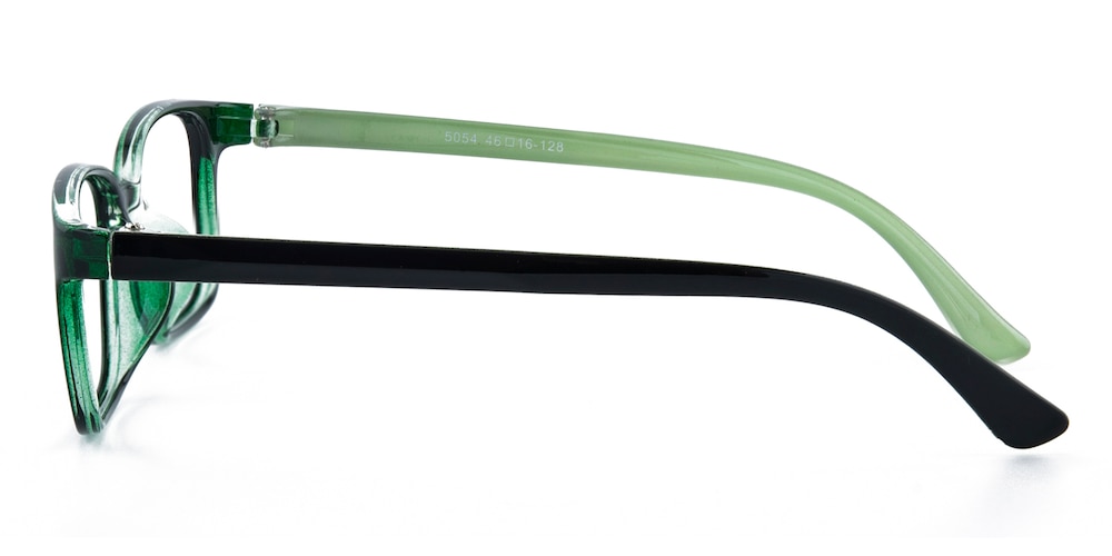 Orlando Green Rectangle TR90 Eyeglasses