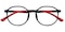 Park Black/Red Round TR90 Eyeglasses