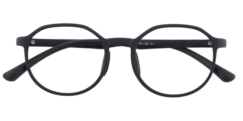 Hoboken Round Black Eyeglasses