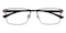 Berger Brown Rectangle Metal Eyeglasses