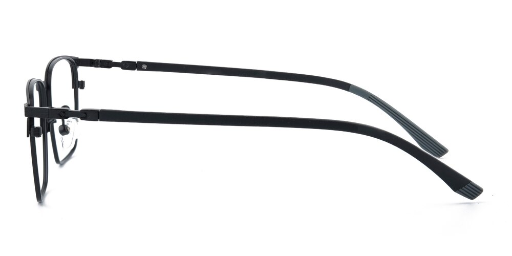 Barret Black Rectangle Metal Eyeglasses