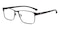 Berger Brown Rectangle Metal Eyeglasses