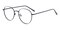 Sonoma Black Round Metal Eyeglasses