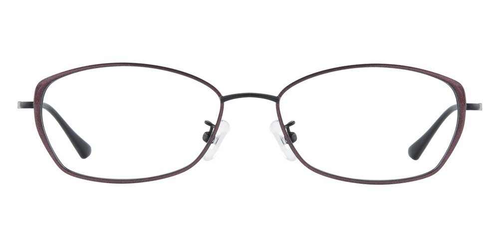 Dale Purple/Black Oval Metal Eyeglasses