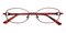 Gill Red Oval Metal Eyeglasses
