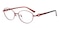 Helen Red Oval Metal Eyeglasses