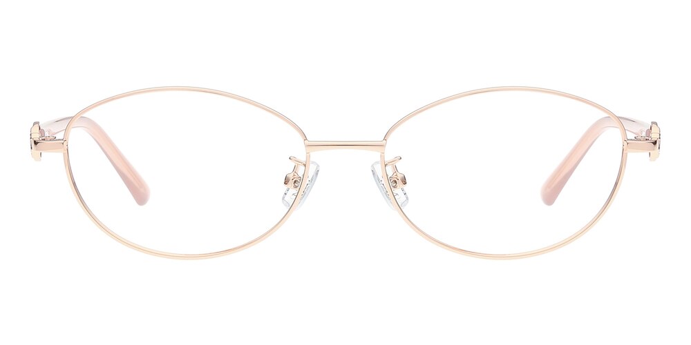 Helen Golden Oval Metal Eyeglasses