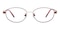 Irene Red Oval Metal Eyeglasses
