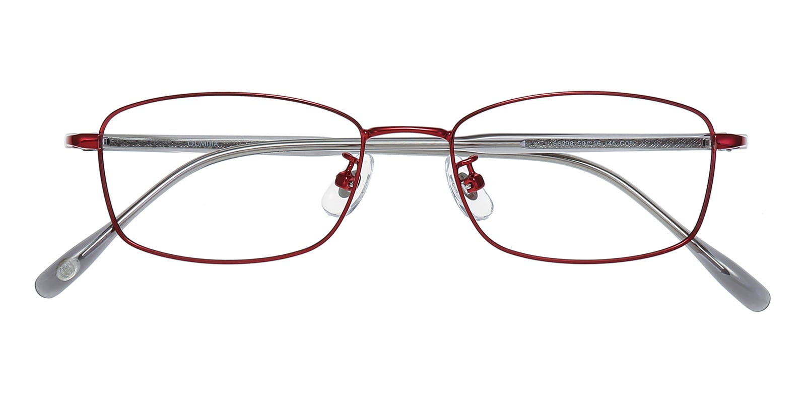 Jennifer Oval Red Full-Frame Metal Eyeglasses | GlassesShop