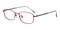 Jennifer Red Oval Metal Eyeglasses