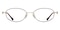 Leona Red/Golden Oval Metal Eyeglasses