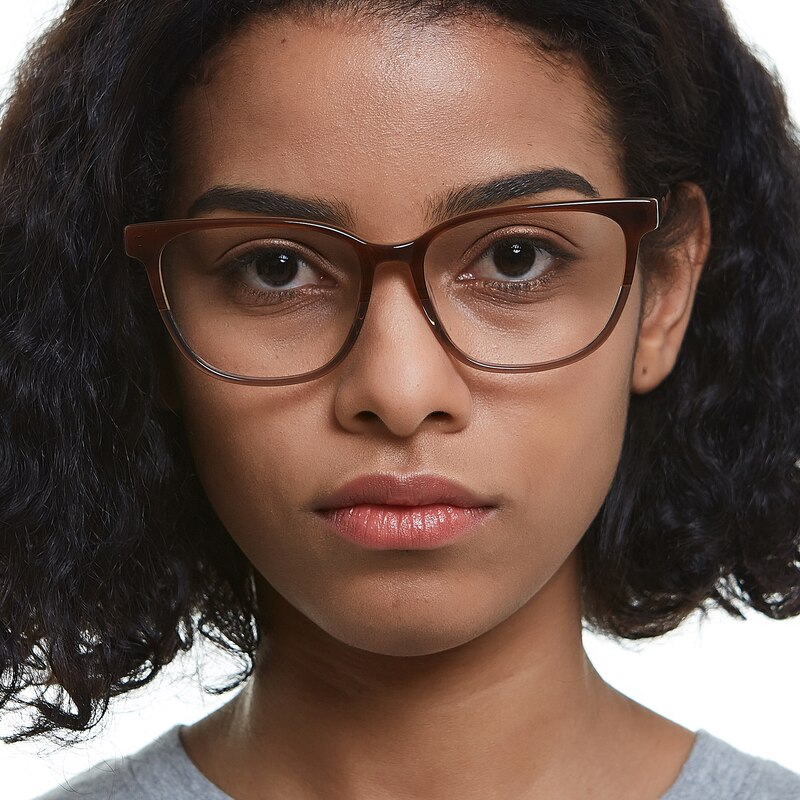 Atlanta Brown Square Acetate Eyeglasses